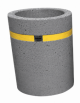 Fioriera tonda cilindrica in cemento calcestruzzo per esterno - colore Grigio pietra - cm Ø 60x70h - CAM