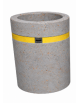 Fioriera tonda cilindrica in cemento calcestruzzo per esterno - colore Grigio travertino - cm Ø 60x70h - CAM