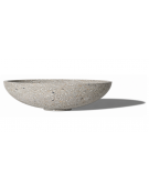 Fioriera tonda a ciotola in cemento calcestruzzo per esterno - colore Grigio sabbiato - cm Ø 100x25,9h - Conforme ai CAM