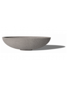Fioriera tonda a ciotola in cemento calcestruzzo per esterno - colore Bianco sabbiato - cm Ø 100x25,9h - Conforme ai CAM