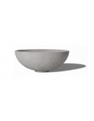 Fioriera tonda a ciotola in cemento calcestruzzo per esterno - colore Grigio travertino - cm Ø 105x27,9h - Conforme ai CAM