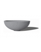 Fioriera tonda a ciotola in cemento calcestruzzo per esterno - colore Grigio pietra - cm Ø 48x16,9h - Conforme ai CAM