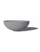 Fioriera tonda a ciotola in cemento calcestruzzo per esterno - colore Grigio pietra - cm Ø 60x21,9h - Conforme ai CAM