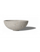 Fioriera tonda a ciotola in cemento calcestruzzo per esterno - colore Grigio sabbiato - cm Ø 60x21,9h - Conforme ai CAM
