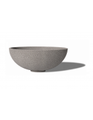 Fioriera tonda a ciotola in cemento calcestruzzo per esterno - colore Bianco sabbiato - cm Ø 60x21,9h - Conforme ai CAM