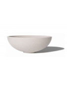 Fioriera tonda a ciotola in cemento calcestruzzo per esterno - colore Bianco pietra - cm Ø 68x29,9h - Conforme ai CAM