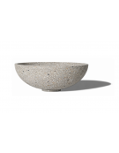 Fioriera tonda a ciotola in cemento calcestruzzo per esterno - colore Grigio sabbiato - cm Ø 80x23,9h  - Conforme ai CAM