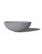 Fioriera tonda a ciotola in cemento calcestruzzo per esterno - colore Grigio pietra - cm Ø 80x23,9h - Conforme ai CAM
