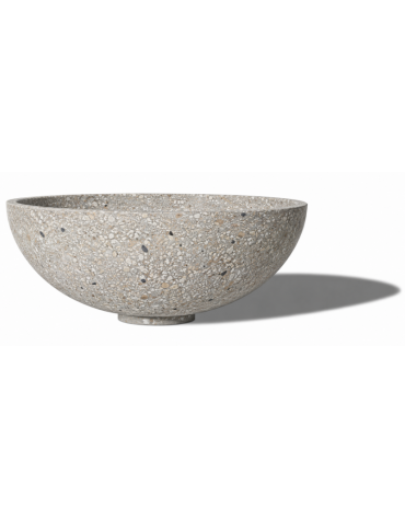Fioriera tonda a ciotola in cemento calcestruzzo per esterno - colore Grigio sabbiato - cm Ø 93x45,9h - Conforme ai CAM