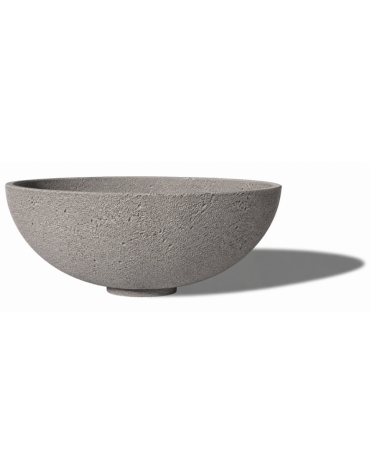 Fioriera tonda a ciotola in cemento calcestruzzo per esterno - colore Bianco sabbiato - cm Ø 93x45,9h - Conforme ai CAM