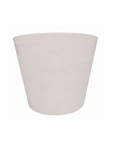 FIORIERA CIRCOLARE TONDA IN CEMENTO CALCESTRUZZO PER ESTERNO DIAMETRO CM 129 - COLORE BIANCO PIETRA - CONFORME AI CAM