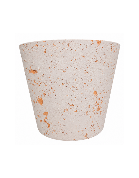 FIORIERA CIRCOLARE TONDA IN CEMENTO CALCESTRUZZO PER ESTERNO DIAMETRO CM 129 - COLORE BIANCO TRAVERTINO - CONFORME AI CAM