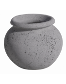 Fioriera tonda anfora in cemento calcestruzzo per esterno da appoggio - colore Grigio pietra - cm Ø 73x60h - Conforme ai CAM
