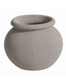 Fioriera tonda anfora in cemento calcestruzzo per esterno da appoggio - colore Bianco sabbiato - cm Ø 73x60h  - Conforme ai CAM
