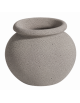 Fioriera tonda anfora in cemento calcestruzzo per esterno da appoggio - colore Bianco sabbiato - cm Ø 73x60h - Conforme ai CAM