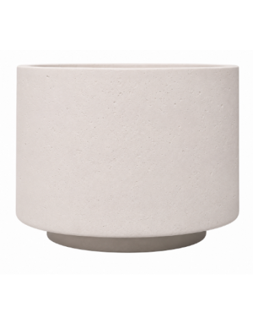 Fioriera tonda circolare in calcestruzzo cemento diametro Ø cm 110 - Altezza cm 80h - colore Bianco pietra - Conforme ai CAM