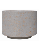 Fioriera tonda circolare in calcestruzzo cemento diametro Ø cm 110 - Altezza cm 80h - colore Grigio travertino - Conforme ai CAM