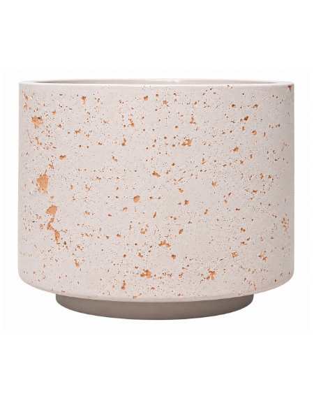 Fioriera tonda circolare in calcestruzzo cemento diametro Ø cm 110 - Altezza cm 80h - colore Bianco travertino - Conforme ai CAM