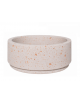 Fioriera circolare tonda in cemento calcestruzzo per esterno - colore Bianco travertino - cm Ø 109x47h  - Conforme ai CAM