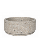 Fioriera circolare tonda in cemento calcestruzzo per esterno - colore Grigio sabbiato - cm Ø 109x47h  - Conforme ai CAM