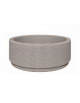 Fioriera circolare tonda in cemento calcestruzzo per esterno - colore Bianco sabbiato - cm Ø 109x47h - Conforme ai CAM