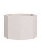 Fioriera ottagonale in cemento calcestruzzo per esterno - colore Bianco pietra - senza zoccolatura - cm 62x62x45h - CAM