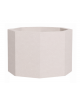 Fioriera ottagonale in cemento calcestruzzo per esterno - colore Bianco pietra - senza zoccolatura - cm 62x62x45h - CAM