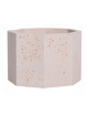Fioriera ottagonale in cemento calcestruzzo per esterno - colore Bianco travertino - senza zoccolatura - cm 62x62x45h - CAM