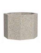 Fioriera ottagonale in cemento calcestruzzo per esterno - colore Grigio sabbiato - senza zoccolatura - cm 62x62x45h - CAM