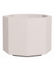 Fioriera ottagonale in cemento calcestruzzo per esterno - colore Bianco pietra - con zoccolatura - cm 62x62x45h - CAM