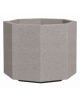 Fioriera ottagonale in cemento calcestruzzo per esterno - colore Bianco sabbiato - con zoccolatura - cm 62x62x45h - CAM