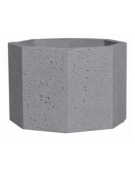 Fioriera ottagonale in cemento calcestruzzo per esterno - colore Grigio pietra - senza zoccolatura - cm 69x69x56h - CAM