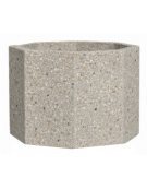 Fioriera ottagonale in cemento calcestruzzo per esterno - colore Grigio sabbiato - senza zoccolatura - cm 69x69x56h - CAM