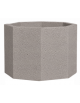 Fioriera ottagonale in cemento calcestruzzo per esterno - colore Bianco sabbiato - senza zoccolatura - cm 69x69x56h - CAM