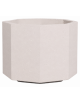 Fioriera ottagonale in cemento calcestruzzo per esterno - colore Bianco pietra - con zoccolatura - cm 69x69x56h - CAM