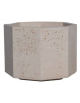 Fioriera ottagonale in cemento calcestruzzo per esterno - colore Grigio travertino - con zoccolatura - cm 69x69x56h - CAM