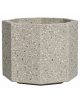 Fioriera ottagonale in cemento calcestruzzo per esterno - colore Grigio sabbiato - con zoccolatura - cm 69x69x56h - CAM
