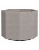 Fioriera ottagonale in cemento calcestruzzo per esterno - colore Bianco sabbiato - con zoccolatura - cm 69x69x56h - CAM