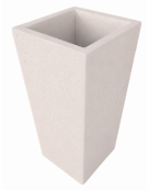 FIORIERA TRAPEZOIDALE IN CEMENTO CALCESTRUZZO COLORE BIANCO PIETRA PER ESTERNO - CM 45x45x140h - Conforme ai CAM