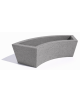 Fioriera trapezoidale design Curvo in cemento calcestruzzo per esterno - colore Grigio pietra - cm 176x60x45h - Conforme ai CAM