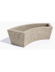 Fioriera trapezoidale design Curvo in cemento calcestruzzo per esterno - colore Grigio sabbiato - cm 176x60x45h - Conforme CAM