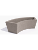 Fioriera trapezoidale design Curvo in cemento calcestruzzo per esterno - colore Bianco sabbiato - cm 176x60x45h - Conforme CAM