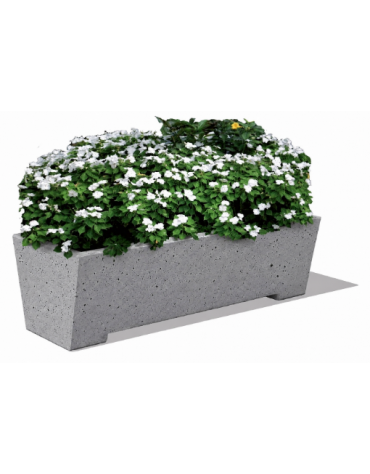 Fioriera trapezoidale in cemento calcestruzzo per esterno - colore Grigio pietra - cm 160x60x45h - Conforme ai CAM