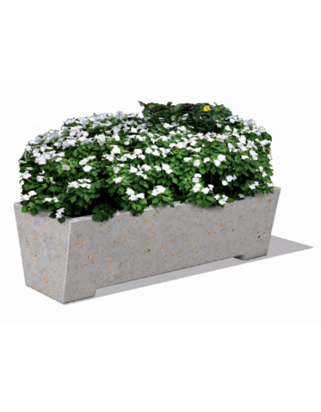 Fioriera trapezoidale in cemento calcestruzzo per esterno - colore Grigio travertino - cm 160x60x45h - Conforme ai CAM