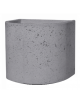 Fioriera semicircolare in cemento calcestruzzo per esterno - colore Grigio pietra - senza zoccolatura - cm Ø 65x70h - CAM