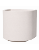 Fioriera semicircolare in cemento calcestruzzo per esterno - colore Bianco pietra - con zoccolatura - cm Ø 65x70h - CAM
