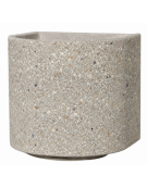 Fioriera semicircolare in cemento calcestruzzo per esterno - colore Grigio sabbiato - con zoccolatura - cm Ø 65x70h - CAM