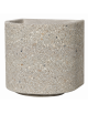 Fioriera semicircolare in cemento calcestruzzo per esterno - colore Grigio sabbiato - con zoccolatura - cm Ø 65x70h - CAM