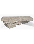 Panchina a gradini in cemento calcestruzzo per arredo urbano - colore Grigio sabbiato - cm 200x157x43h - Conforme ai CAM