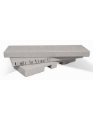 Panchina a gradini in cemento calcestruzzo per arredo urbano - colore Bianco sabbiato - cm 200x157x43h - Conforme ai CAM